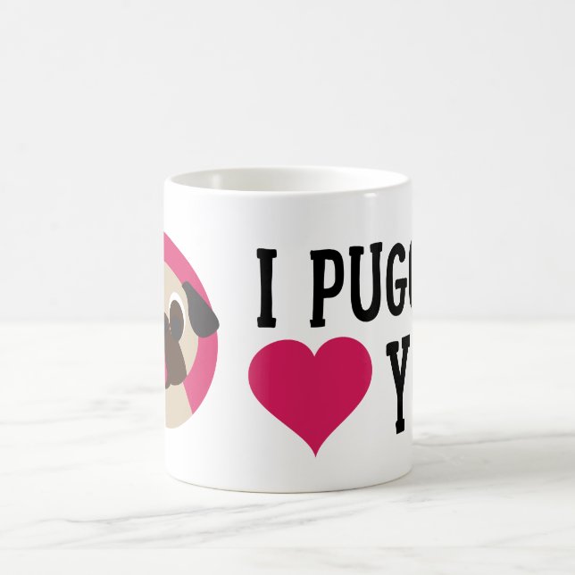I Puggin Liebe schmeicheln sich Sie Mops-Tasse ein Tasse (Mittel)