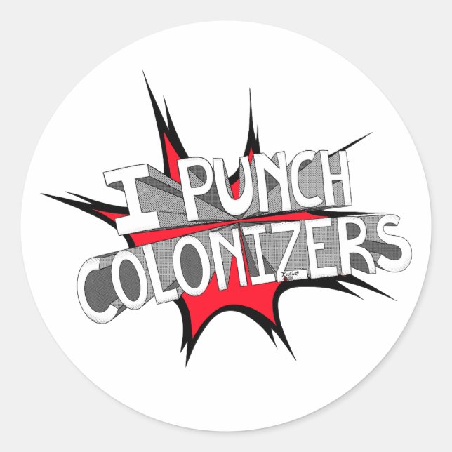 I PUNCH COLONIZERS RUNDER AUFKLEBER (Vorderseite)