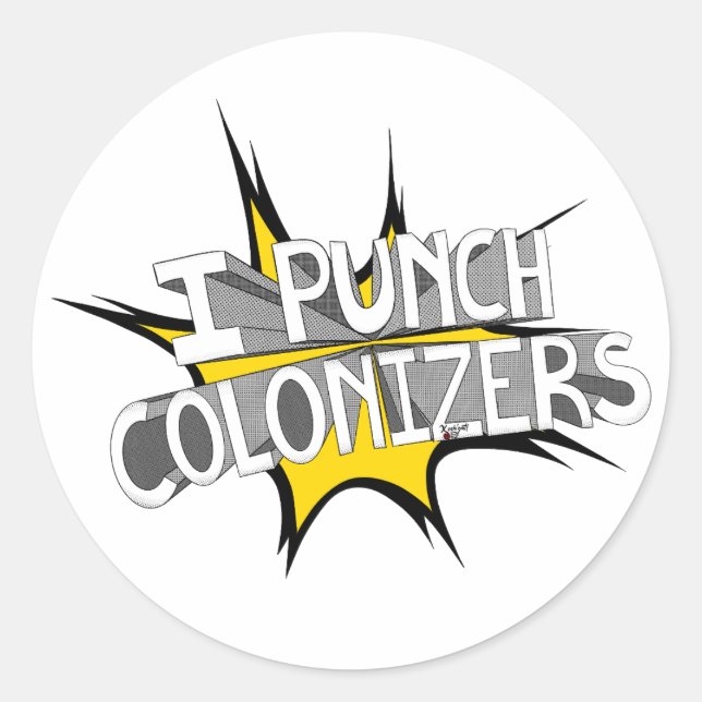I PUNCH COLONIZERS RUNDER AUFKLEBER (Vorderseite)