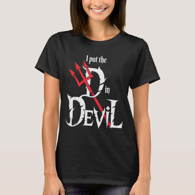 I Put D In Devil Halloween Funny Couple Halloween  T-Shirt (Vorderseite)