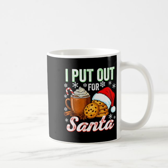 I Put Out For Santa Funny Xmas Christmas Couple Ma Kaffeetasse (Rechts)