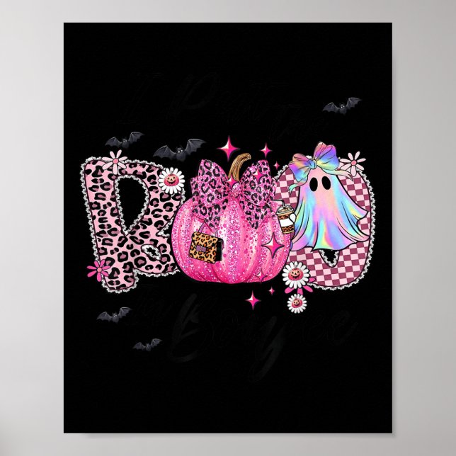 I Put The Boo In Boujee Funny Leopard Boujie Ghost Poster (Vorne)