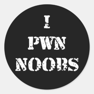 I Pwn Noobs Runder Aufkleber
