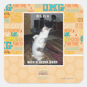 i quadratischer aufkleber