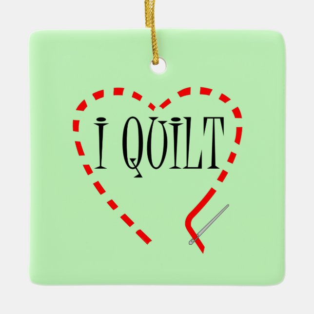 I Quilt Keramikornament (Vorderseite)