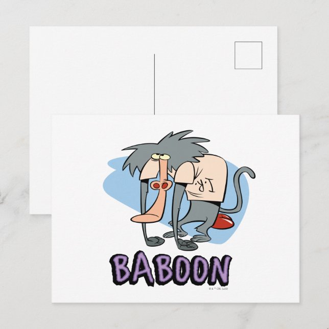 I.R. Baboon Character Graphic Postkarte (Vorne/Hinten)