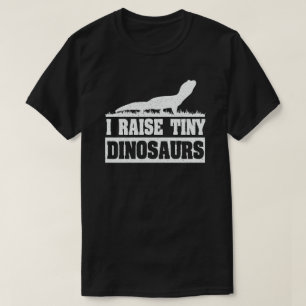 I Raise Tiny Dinosaur Vintag Retro Leopard Gecko T-Shirt