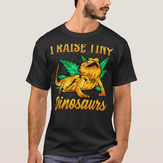I Raise Tiny Dinosaurier Barted Dragon Shirt Mama  (Vorderseite)