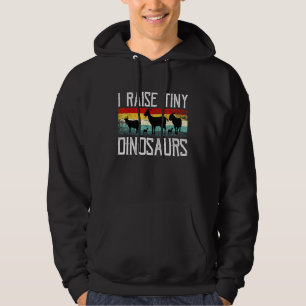 I Raise Tiny Dinosaurs Retro 70er 80er Goat Silhou Hoodie