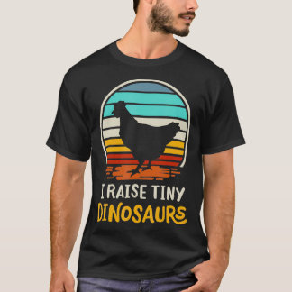 I Raise Tiny Dinosaurs Vintag Retro 70er Chicken S T-Shirt
