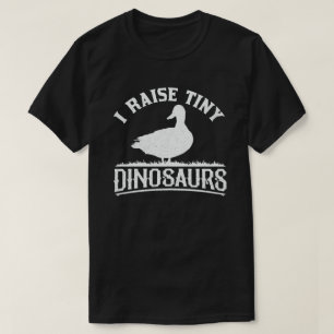 I Raise Tiny Dinosaurs Vintag Retro Duck T-Shirt