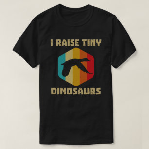 I Raise Tiny Dinosaurs Vintag Retro Duck T-Shirt