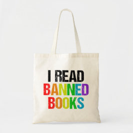I Read Banned Books Rainbow Tragetasche