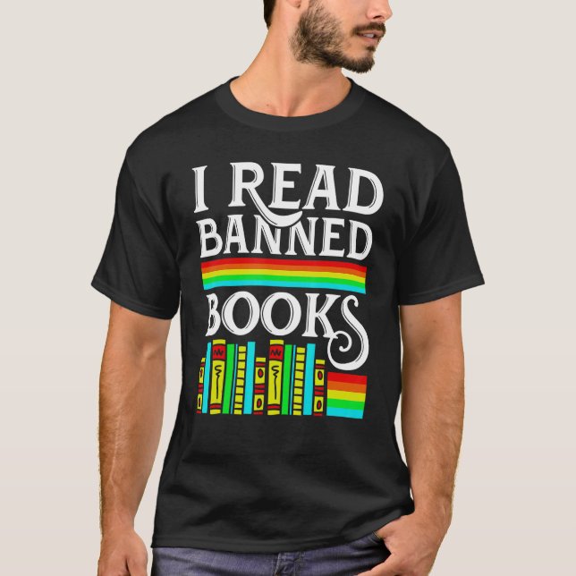 I Read Banned Books Reading Library 3 T-Shirt (Vorderseite)