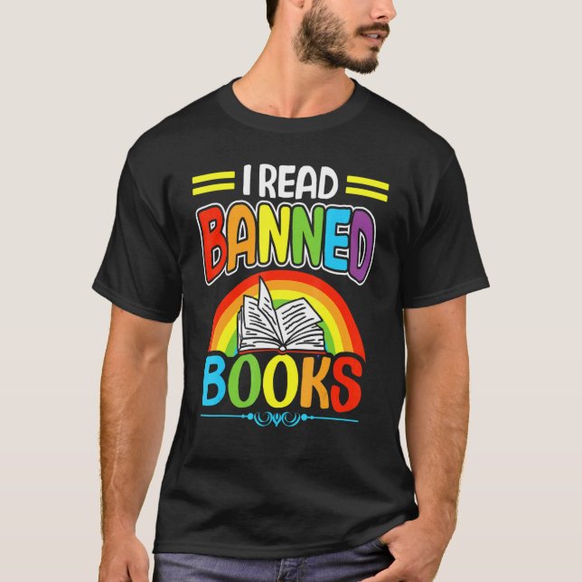 I Read Banned Books Reading Library 5 T-Shirt (Vorderseite)