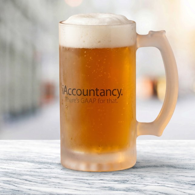 i Rechnungswesen - dafür gibt es GAAP Mattglas Bierglas (Von Creator hochgeladen)