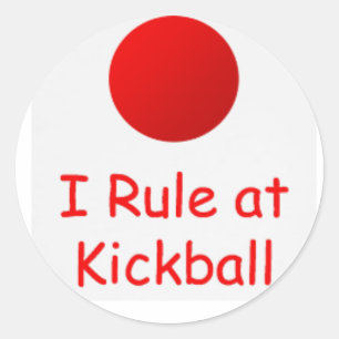 i Regel beim Kickballsticker Runder Aufkleber