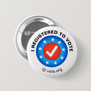 "I registered to vote" Wahlen 2020 USA Button