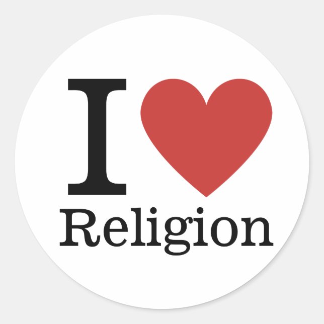 I ❤️ Religion STICKER (Vorderseite)