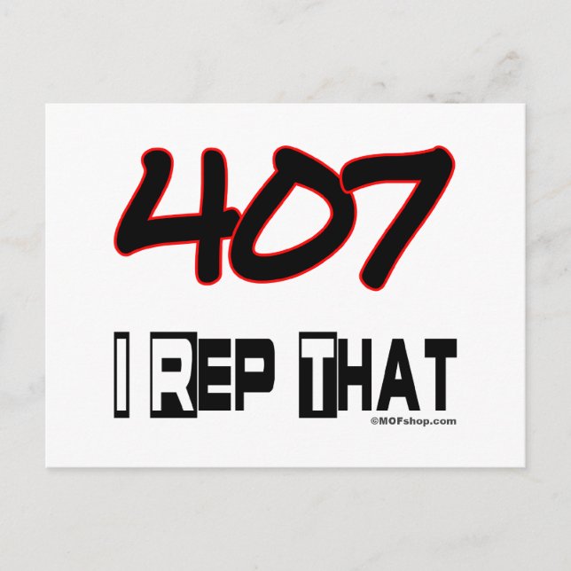 I Rep. 407 Area Code Postkarte (Vorderseite)