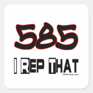 I Rep. 585 Area Code Quadratischer Aufkleber