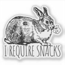 I Require Snacks Cute Bunny Rabbit