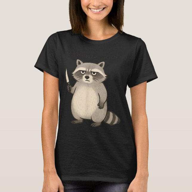I Require Snacks Funny Mpy Raccoon Trash Meme Snac T-Shirt (Vorderseite)