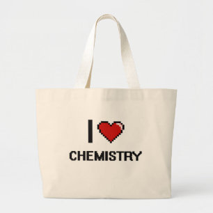 I Retro Entwurf Liebe-Chemie-Digital Jumbo Stoffbeutel