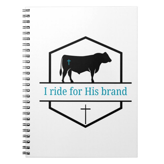 I ride for His brand notebook Notizblock (Vorderseite)