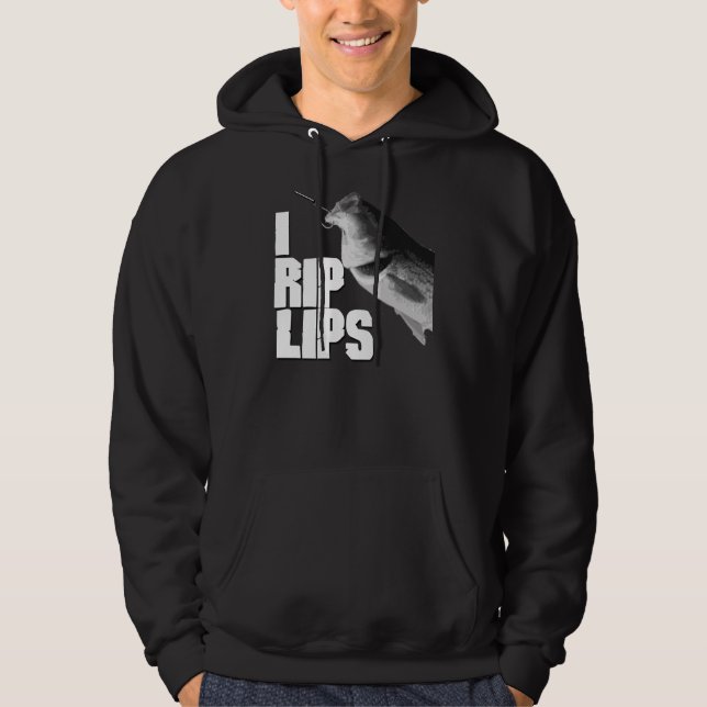 I RIP-LIPPENHodded Sweatshirt DUNKELHEIT (Vorderseite)