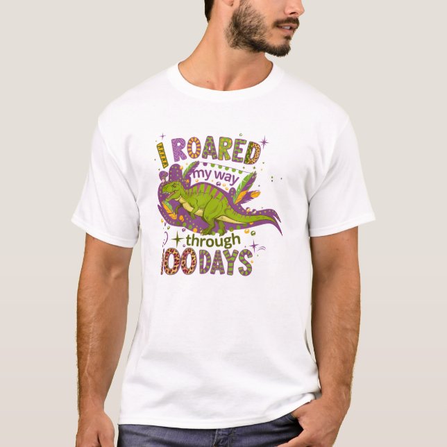I Roared My Way Mardi Gras T-Shirt (Vorderseite)