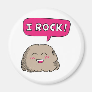 I Rock, Niedlich Cartoon Rock Spaß Magnet