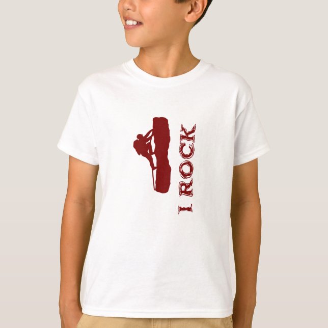 i Rock (rot) Unisex Kids T-Shirt (Vorderseite)