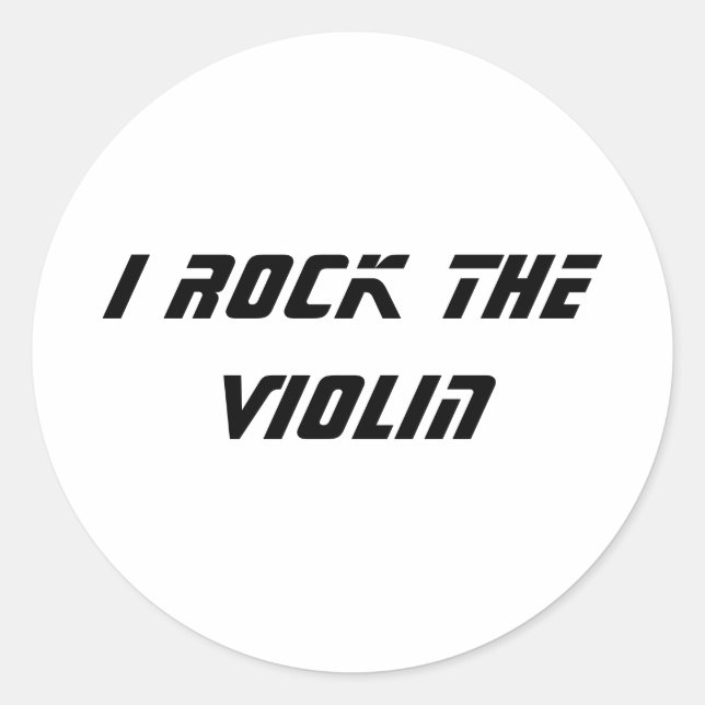 I Rock the Violin Runder Aufkleber (Vorderseite)