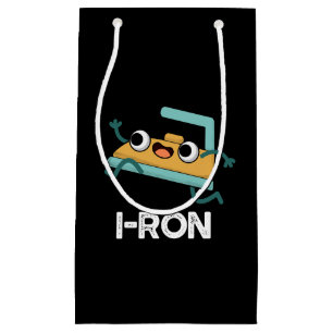 I ron Funny Running Iron Pun Dark BG Kleine Geschenktüte