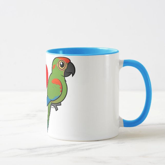 I Rot-konfrontierte Liebe Macaws Tasse (Rechts)