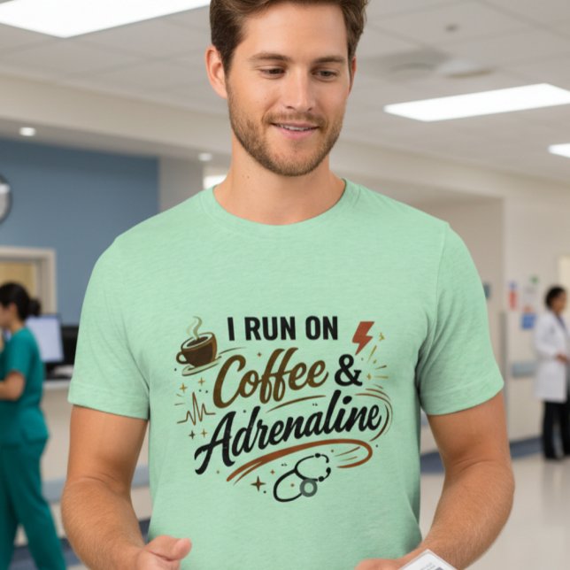 I Run on Coffee & Adrenaline Men’s Nurse T-Shirt Tri-Blend Shirt (Von Creator hochgeladen)