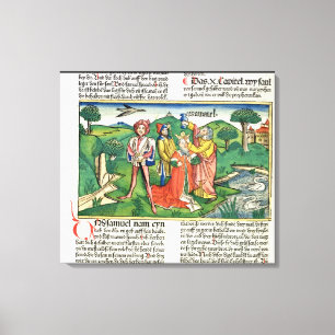 I Samuel 10 Die Krönung und Ankündigung Sauls, Leinwanddruck