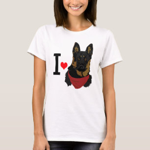 I Schäfer Liebe des Herz-Schäferhunds I T-Shirt
