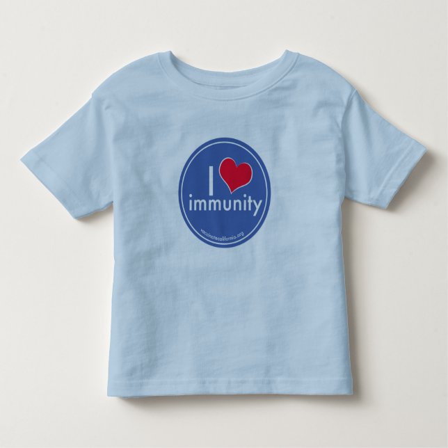 I scherzt Herz-Immunität das Shirt, blau Kleinkind T-shirt (Vorderseite)
