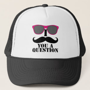 I Schnurrbart Sie ein Fragen-Rosa-Sonnenbrille Truckerkappe