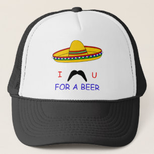 I Schnurrbart Sie für einen Hut Bier Cinco Des Truckerkappe