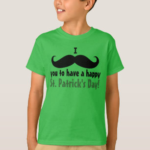 I Schnurrbart-Sie glücklichen St Patrick das Shir T-Shirt