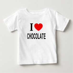 I ❤️ SCHOKOLADE I LIEBE CHOCOLATE I HERZSCHOKOLADE BABY T-SHIRT