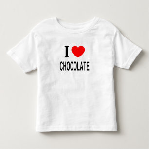 I ❤️ SCHOKOLADE I LIEBE CHOCOLATE I HERZSCHOKOLADE KLEINKIND T-SHIRT