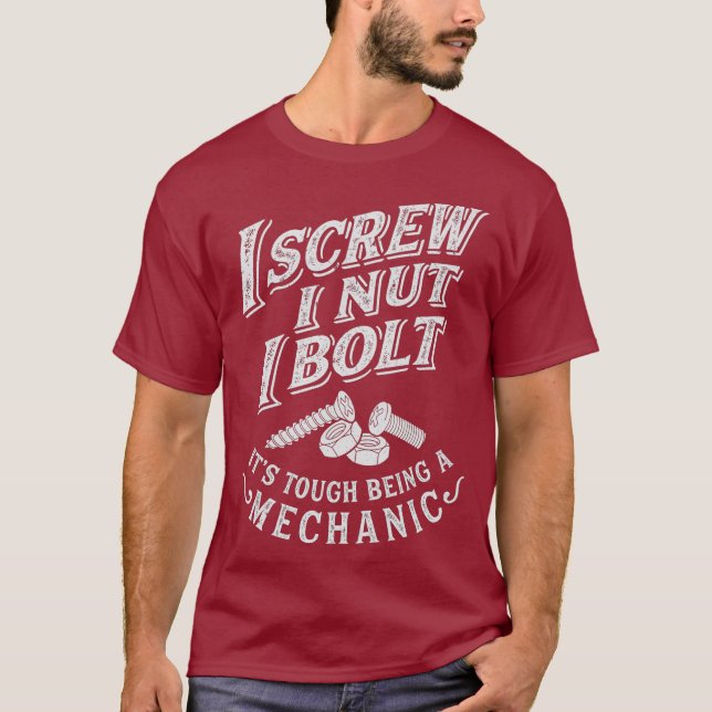 I Schraubenschraube I Nut I Bolt Funny Mechanic Vi T-Shirt (Vorderseite)