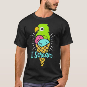 I schrei Eiscreme - Papageienvogelkrebs - Nerd - T-Shirt