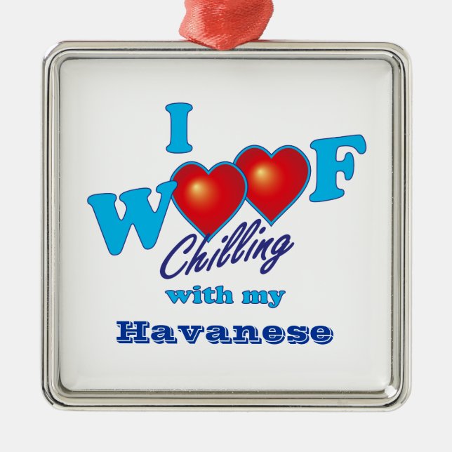 I Schuss Havanese Ornament Aus Metall (Vorne)