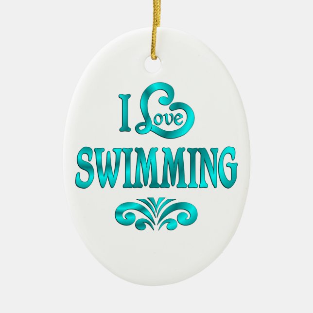 I schwimmende Liebe Keramik Ornament (Vorne)