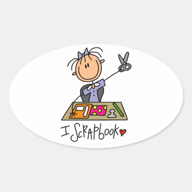 I Scrapbook Oval Stickers (Vorderseite)